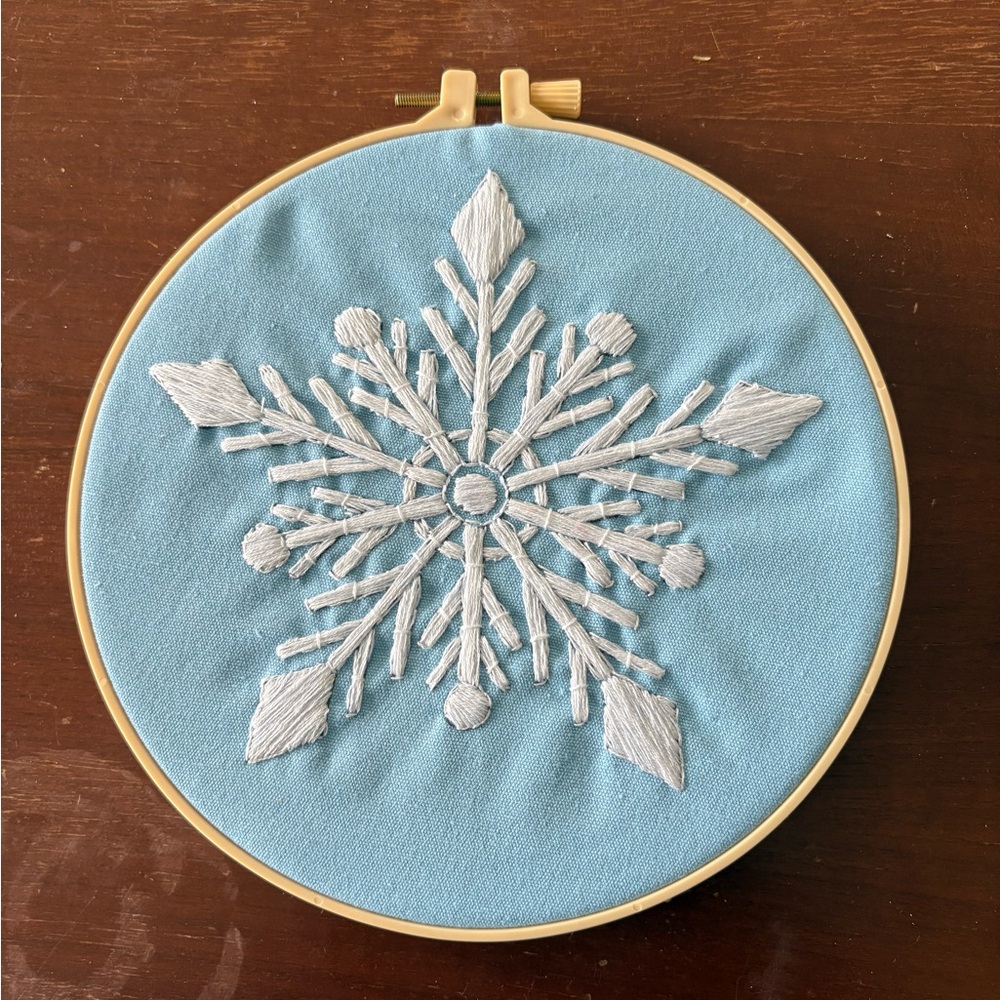 Embroidered Snowflake Artwork